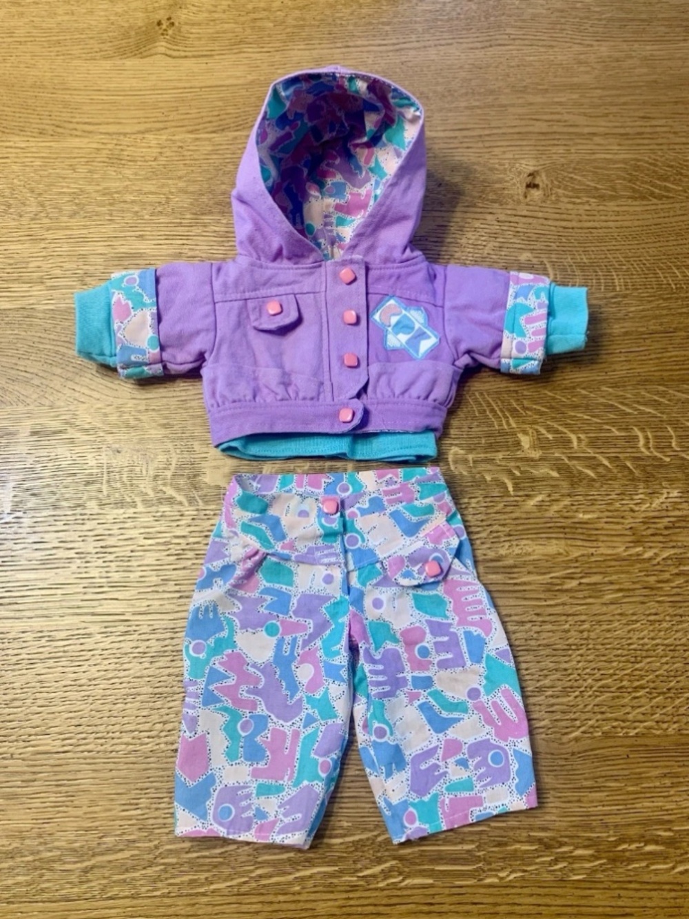 Vintage Cabbage Patch Kids Doll Purple Designer Line Outfit 1989 P Factory